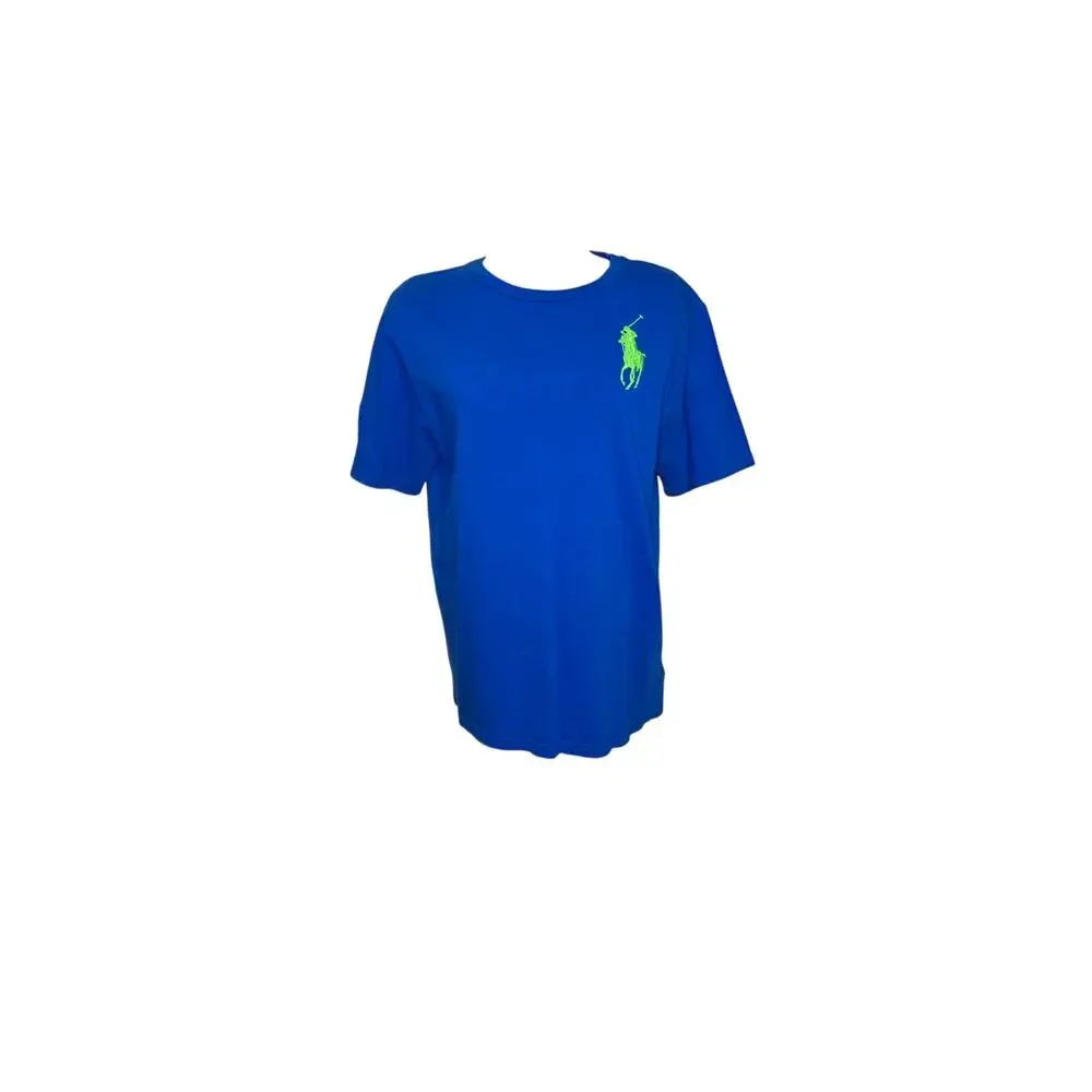 Polo Ralph Lauren Big Pony Embroidered T-shirt Boys XL 18-20 Blue Short Sleeve